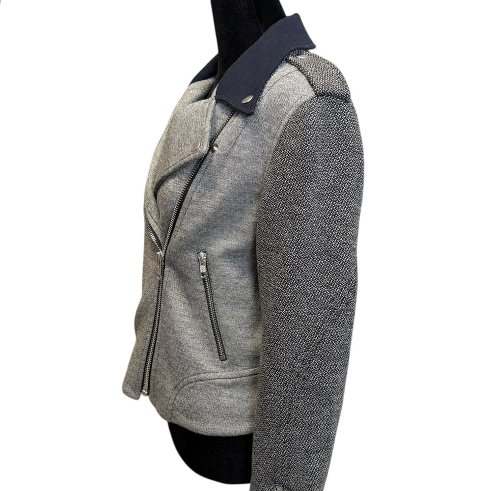 Theory Adashi K Moto Jacket Blazer Tweed Wool Quiet Luxury Business Casual Med - Picture 10 of 16